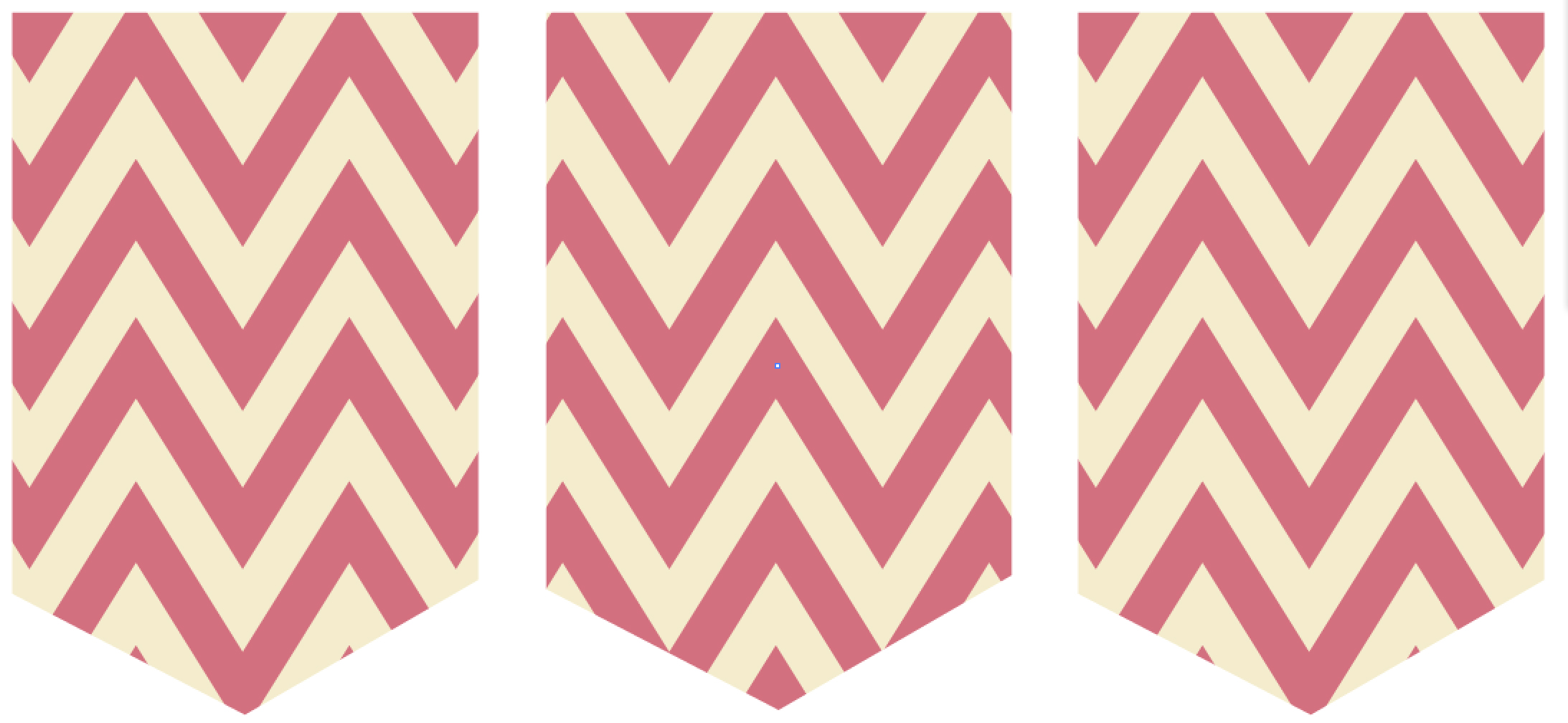 Pink chevron bunting